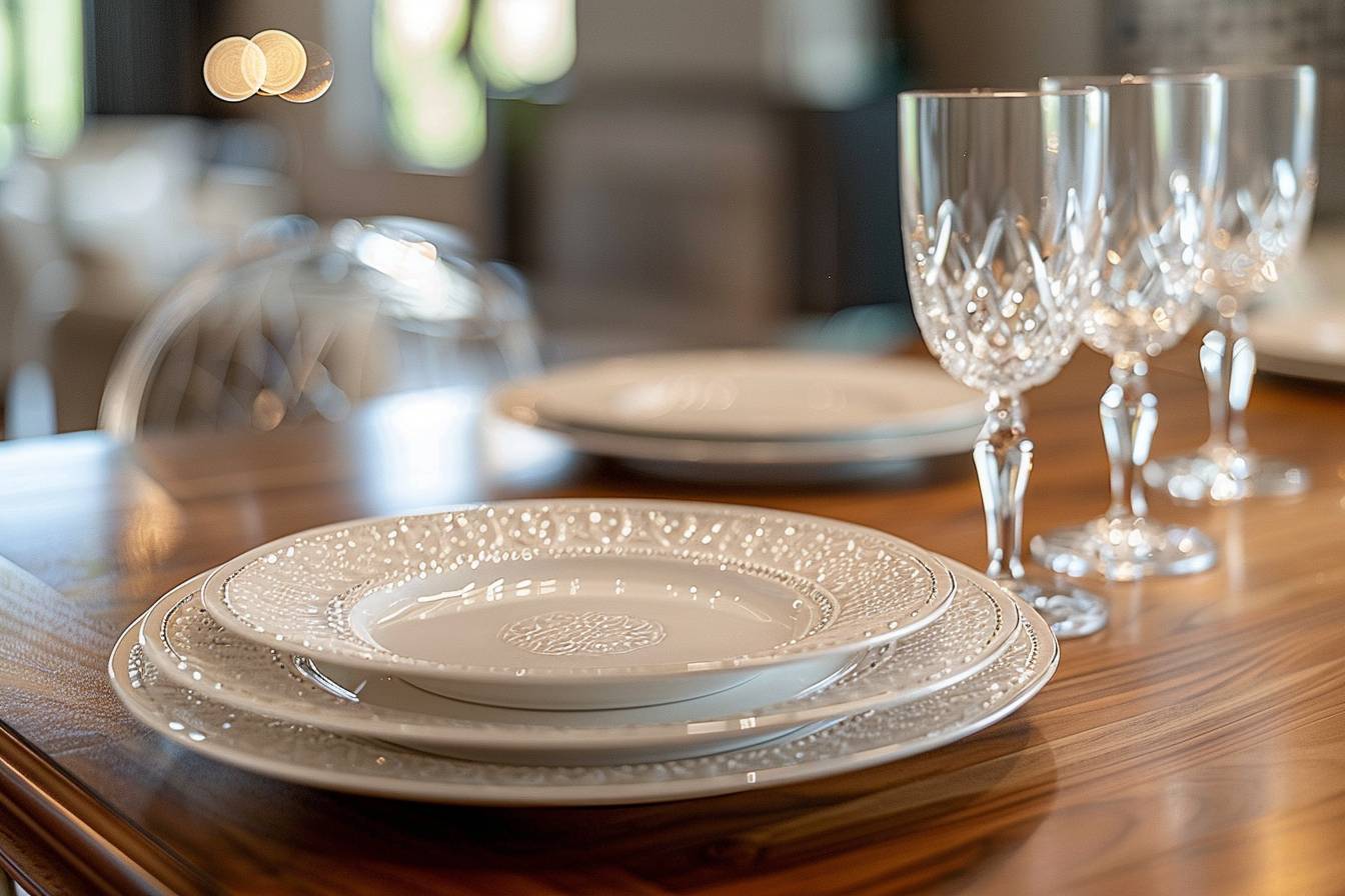 Arrangement des Assiettes et des Verres