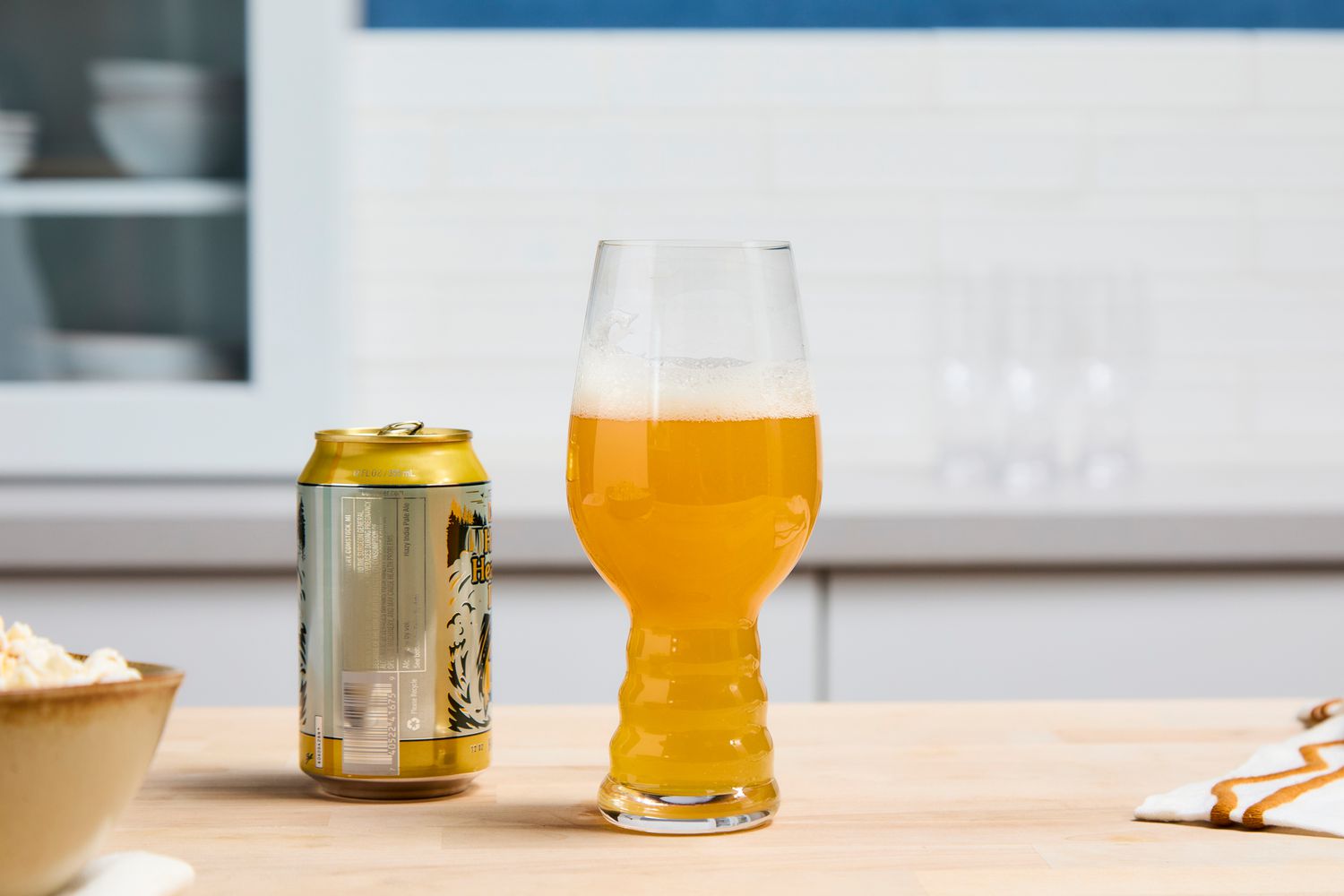 Bière dans un verre IPA.