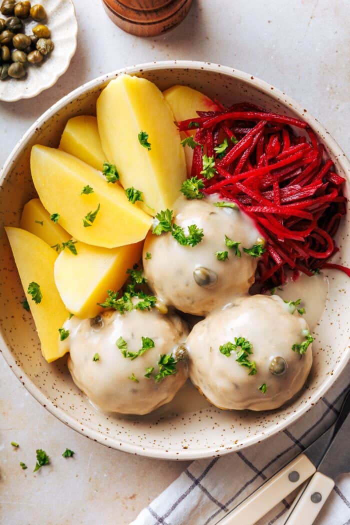 Königsberger Klopse de Tofu et Seitan