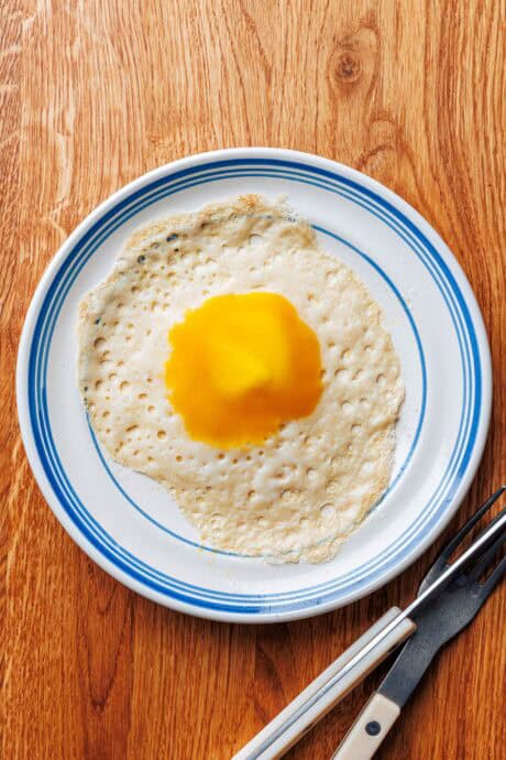 Œuf de frit végétalien