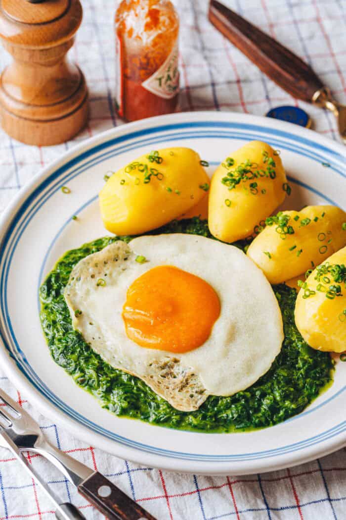 Œuf de frit végétalien