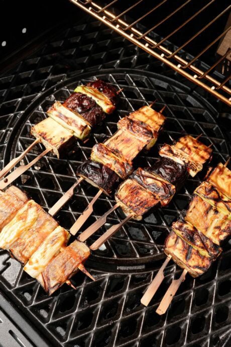 Yakitori végétaux sur le grill