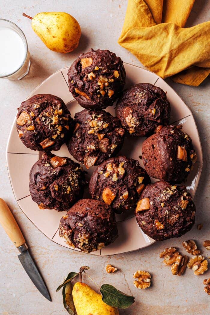 Muffins végétaux végétaux en noyer