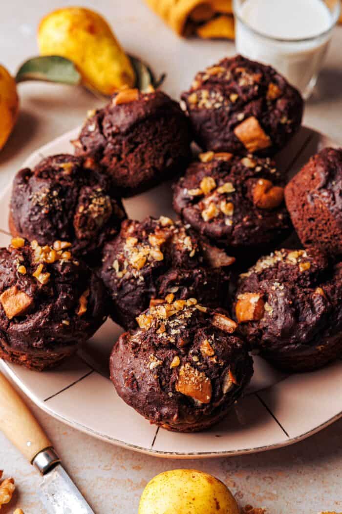 Muffins de poirie noix