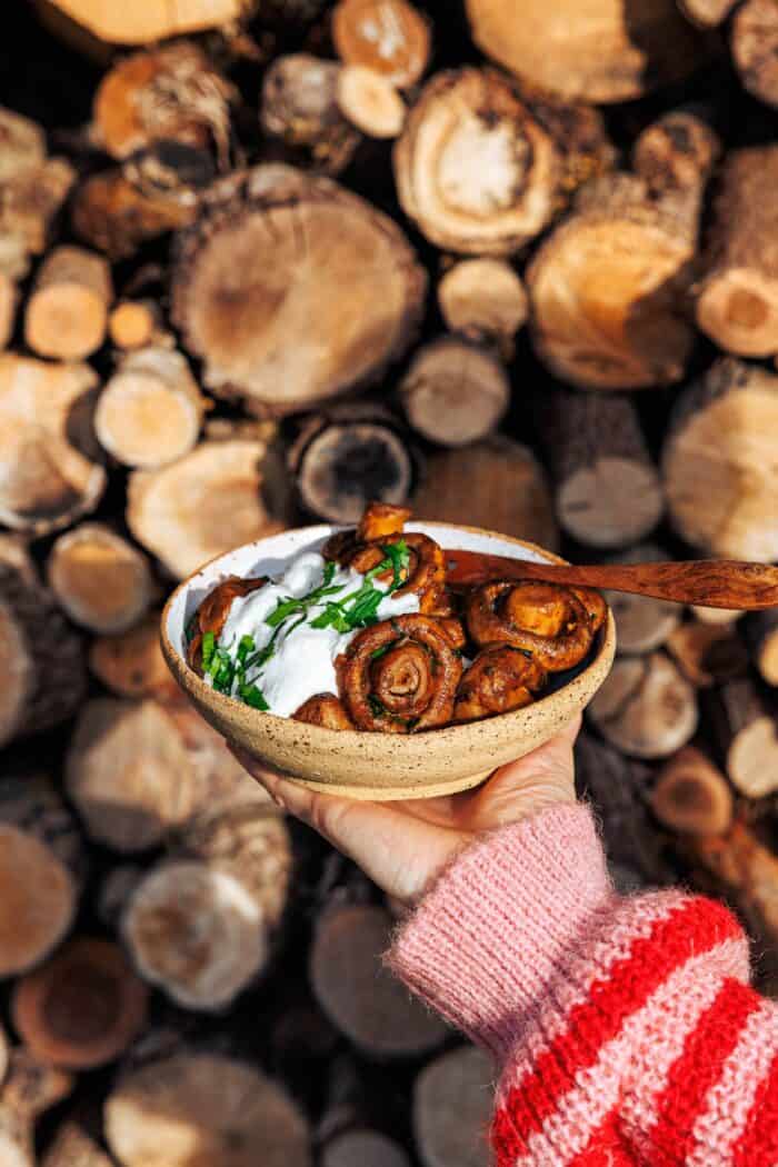 Champignons comme du marché de Noël