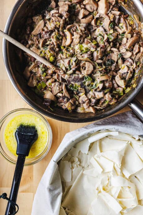 Préparer le strudel filo