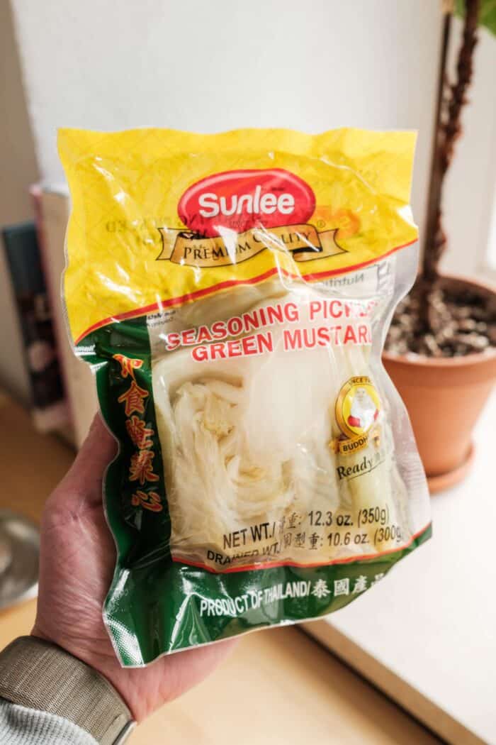 Chou moutarde mariné