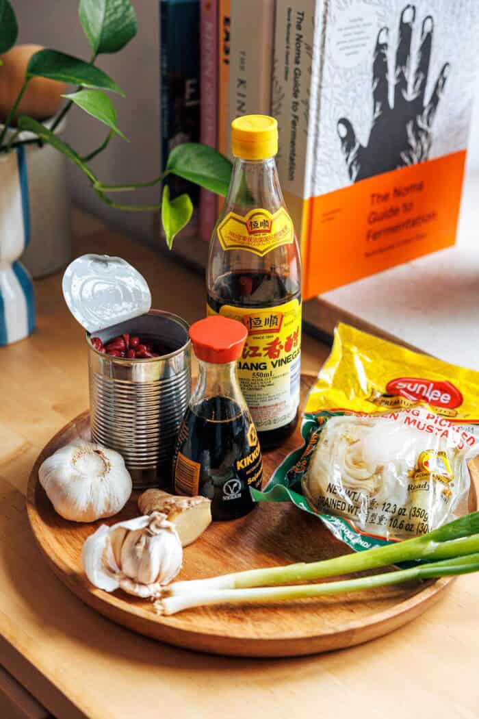 Ingrédients pour les haricots chinois