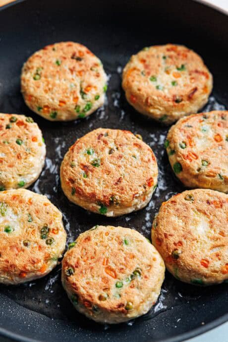 Boulettes de tofu dans la poêle