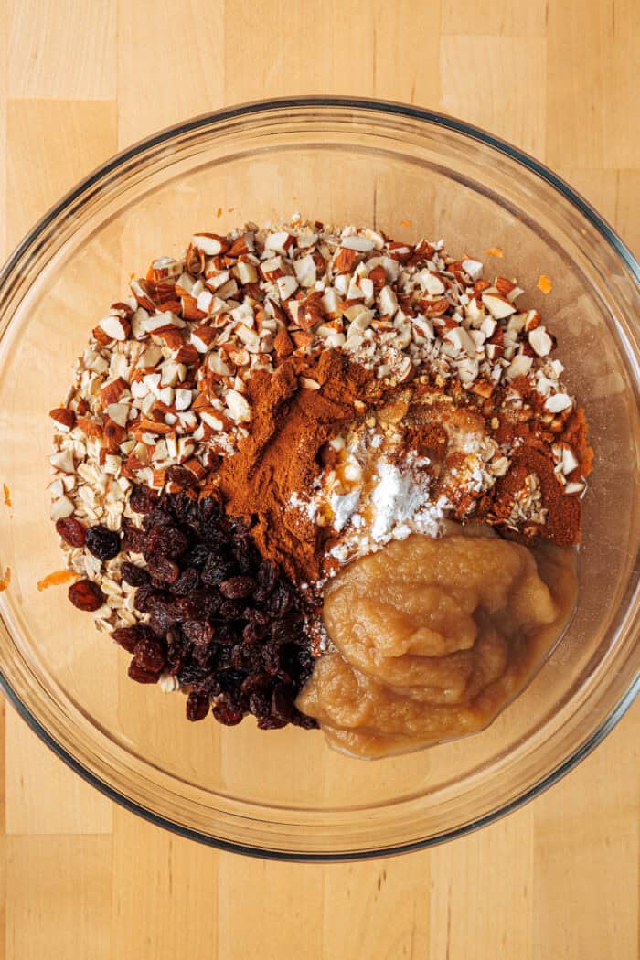 Ingrédients pour l'avoine au four