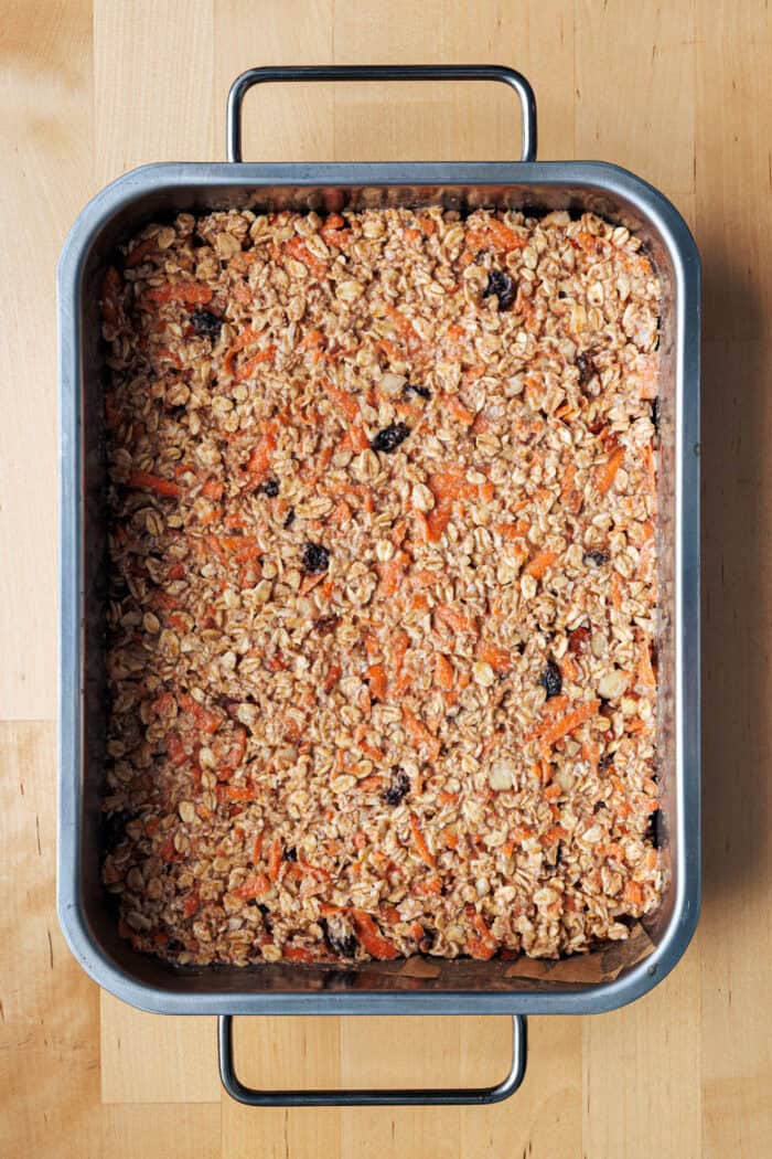 Gâteau aux carottes et flocons d'avoine