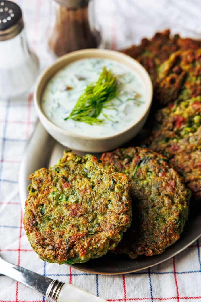 Crêpes aux pois verts