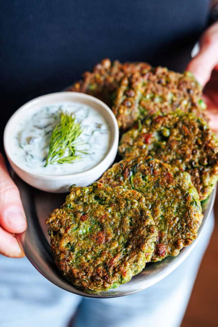 Crêpes aux pois verts