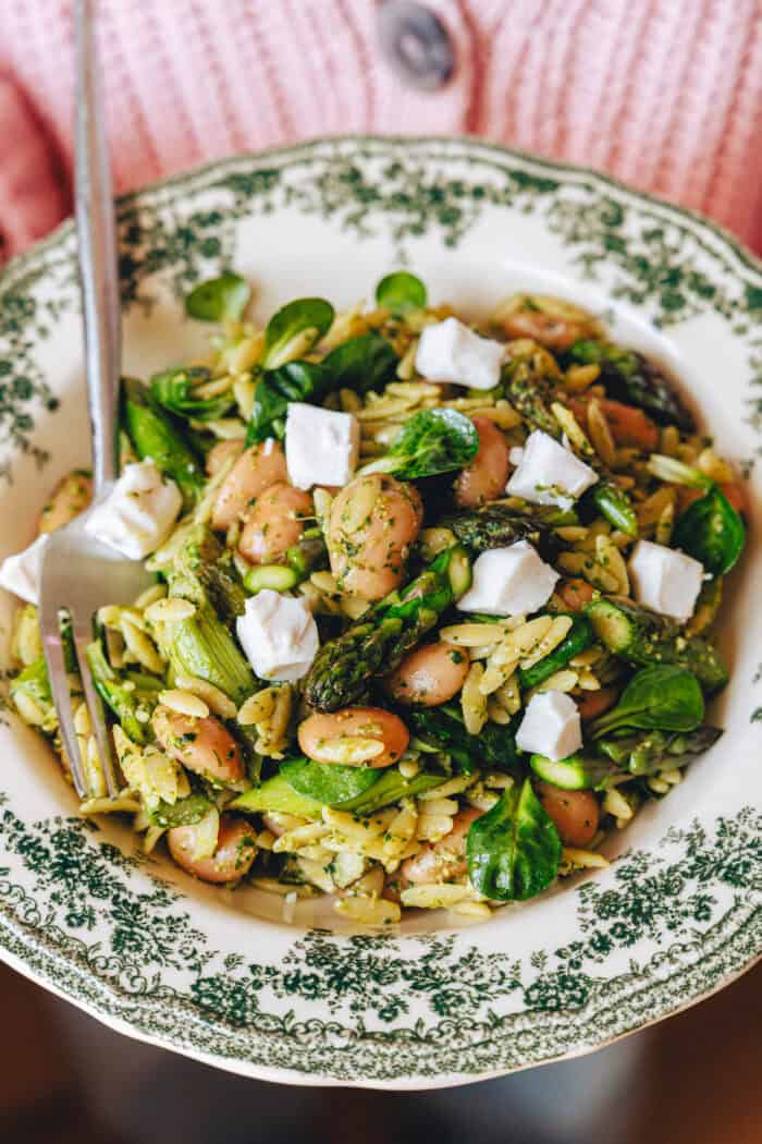 Salade de pâtes aux asperges végétaliennes