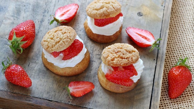Choux aux fraises