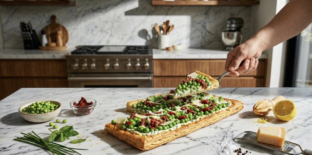 Tarte printanière aux petits pois et fromage frais : un souffle de fraîcheur pour la saison