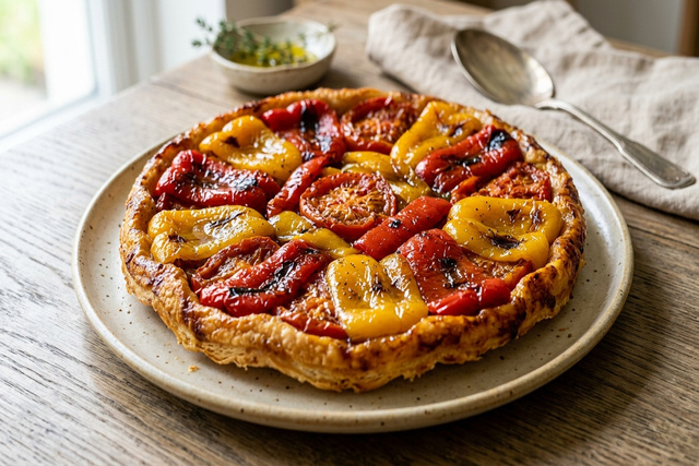 Tarte tatin aux poivrons