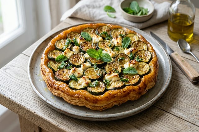 Tarte tatin de courgettes