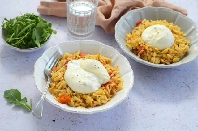 Risotto d'orzo aux tomates cerises