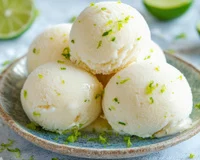 Sorbet au citron et au basilic