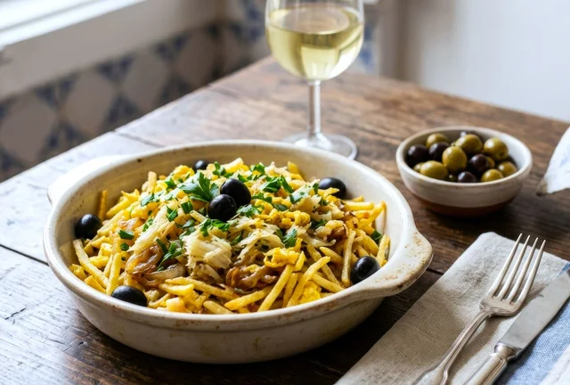 Bacalhau à Brás, un plat traditionnel. (@Adobe Stock)